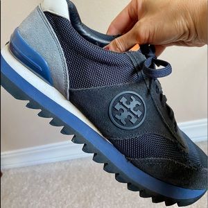 Tory Burch Blue Sawtooth Sneakers